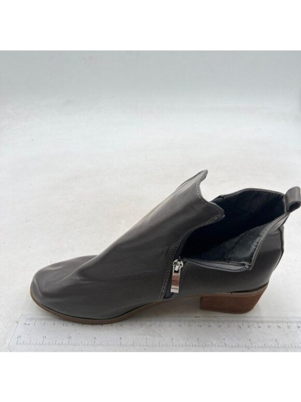 Classic Women Round Toe Mid Chunky Heel Ankle Boots Winter Short Booties Black